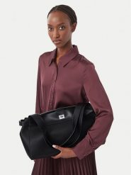 Calvin Klein Torebka Mix Media Work Tote LV04F3887G Czarny. Czarne torebki klasyczne Calvin Klein, bez wzorów, ze skóry, bez dodatków. Za 649.99 zł.