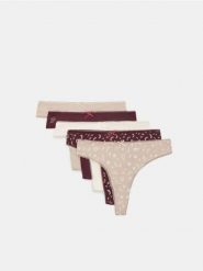 Majtki stringi 5 pack - wielobarwny. Stringi Sinsay, bez wzorów, z bawełny. Za 35.99 zł.