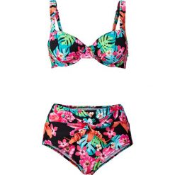 Bikini na fiszbinach minimizer (2 części) bonprix czarny w kwiaty. Bikini marki bonprix. Za 109.99 zł.