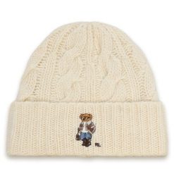 Czapka Polo Ralph Lauren. Białe czapki zimowe Polo Ralph Lauren, bez wzorów. Za 419.99 zł.