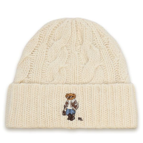 Czapka Polo Ralph Lauren. Białe czapki zimowe Polo Ralph Lauren, bez wzorów. Za 419.99 zł.
