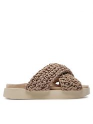 Inuikii Klapki Woven 70104-105 Brązowy. Brązowe klapki Inuikii, bez wzorów, z materiału, bez obcasa, bez zapięcia. Za 659.99 zł.