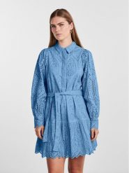 YAS Sukienka letnia Holi 26030709 Niebieski Loose Fit. Niebieskie sukienki YAS, s, bez wzorów, z bawełny, bez kołnierzyka, bez ramiączek. Za 629.99 zł.