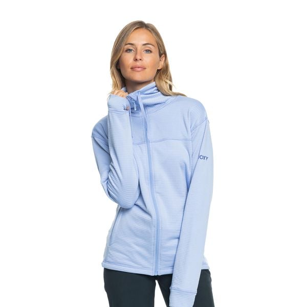 Bluza damska ROXY Vertere Full Zip. Niebieskie bluzy Roxy, na zimę, xs, bez wzorów, z elastanu, bez kaptura, snowboardowy. Za 451.50 zł.
