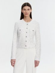 MICHAEL Michael Kors Kardigan MF460Z6F5L Biały Regular Fit. Białe swetry MICHAEL Michael Kors, l, bez wzorów, z wiskozy, bez ramiączek. Za 999.99 zł.