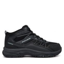 Trekkingi Skechers. Czarne buty trekkingowe Skechers, bez wzorów, bez zapięcia, trekkingowe. Za 479.99 zł.