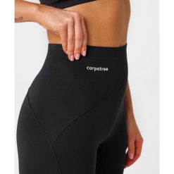 Legginsy na siłownie z wysokim stanem dla kobiet Carpatree Aura. Czarne legginsy Carpatree, bez wzorów, sportowe. Za 209.99 zł.