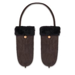 Rękawiczki EMU Australia. Brązowe rękawiczki Emu Australia, bez wzorów, z dzianiny. Za 514.99 zł.