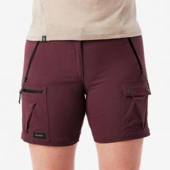 Spodenki trekkingowe damskie Simond MT500. Czarne szorty SIMOND, bez wzorów, z syntetyku, sportowe. Za 99.99 zł.
