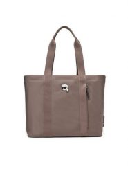 KARL LAGERFELD Torebka 235W3247 Beżowy. Brązowe shopper bag KARL LAGERFELD, bez wzorów, z materiału, bez dodatków. Za 849.99 zł.