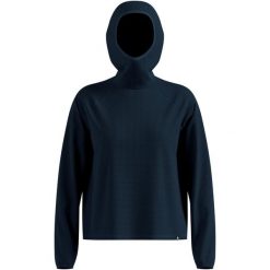 Bluza z kapturem Odlo Mid layer hoody CUBIC. Niebieskie bluzy z kapturem ODLO, bez wzorów, z kapturem. Za 319.99 zł.