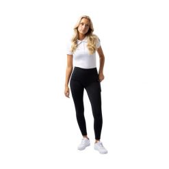 Damskie legginsy jeździeckie z pełną przyczepnością Horze Gillian. Czarne legginsy HORZE, bez wzorów, z elastanu, wizytowe. Za 300.00 zł.
