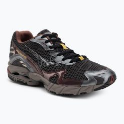 Buty Mizuno Wave Rider 10. Czarne buty treningowe Mizuno, bez wzorów, z gumy, bez zapięcia, do biegania, mizuno wave. Za 349.99 zł.