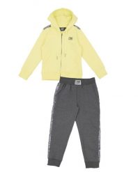 Bluza z kaptur na co dzień na siłownię. Żółte bluzy z kapturem LEONE 1947 APPAREL, bez wzorów, z dresówki, bez kaptura, na fitness i siłownię. Za 84.16 zł.