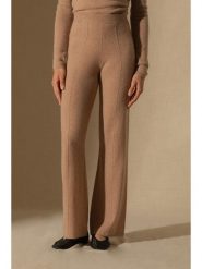 Perfect Cashmere Kaszmirowe spodnie "Eloa" w kolorze jasnobrązowym rozmiar: M. Brązowe spodnie materiałowe Perfect Cashmere, bez wzorów, z kaszmiru. Za 357.45 zł.