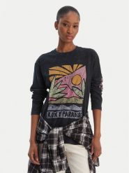 Roxy Bluzka Hangloose Washed ERJZT06028 Czarny Relaxed Fit. Czarne bluzki Roxy, xs, bez wzorów, z bawełny, bez kołnierzyka, bez ramiączek. Za 229.99 zł.