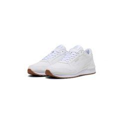 Buty sportowe Puma St Runner V4 L. Białe buty do biegania Puma, bez wzorów, ze skóry, bez zapięcia, do biegania. Za 311.00 zł.