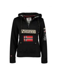 Geographical Norway Bluza "Gymclass" w kolorze czarnym rozmiar: S. Czarne bluzy Geographical Norway, s, bez wzorów, bez ramiączek, z kapturem. Za 130.99 zł.