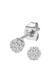 Revoni Złote kolczyki-wkrętki z diamentami rozmiar: onesize. Szare kolczyki Revoni, z diamentem, złote. Za 991.99 zł.