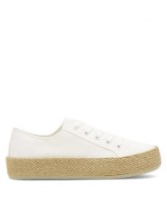 DeeZee Espadryle WS19130-3 Biały. Białe espadryle DeeZee, bez wzorów, z materiału, bez obcasa. Za 99.99 zł.