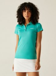Regatta Funkcyjna koszulka polo "Maverick V" w kolorze turkusowym rozmiar: 36. Niebieskie t-shirty sportowe Regatta, bez wzorów, z materiału, bez ramiączek, outdoorowe. Za 52.92 zł.