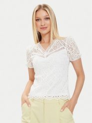 Morgan Bluzka 241-DOULI Écru Regular Fit. Bluzki Morgan, xs, bez wzorów, z bawełny, bez kołnierzyka, bez ramiączek. Za 129.99 zł.
