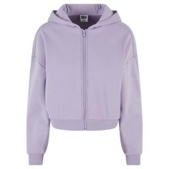 Damska rozpinana bluza z kapturem Urban Classics Cozy. Fioletowe bluzy Urban Classics, bez wzorów, z bawełny, z kapturem. Za 244.50 zł.