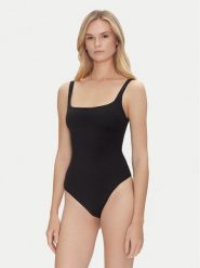 Guess Body O4BM16 KCDE0 Czarny Slim Fit. Czarne body i gorsety Guess, z aplikacjami, z syntetyku, bez ramiączek. Za 239.99 zł.