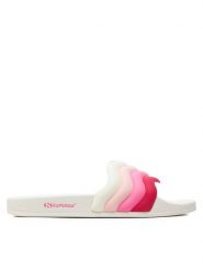 Superga Klapki Slides Curly Padded Strip 1908 S61277W Biały. Białe klapki Superga, bez wzorów, z syntetyku, bez obcasa, bez zapięcia. Za 139.99 zł.