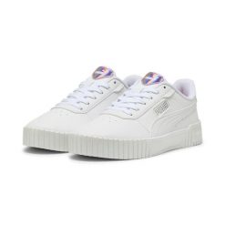 Damskie Buty Sportowe Carina 2.0 GirlPower. Białe buty treningowe Puma, bez wzorów, z gumy, bez zapięcia, trekkingowe. Za 243.99 zł.