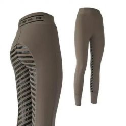 Damskie legginsy jeździeckie z pełną przyczepnością Hispano Hipica Noa Adhesion. Szare legginsy HISPANO HIPICA, bez wzorów, z lycry. Za 186.50 zł.