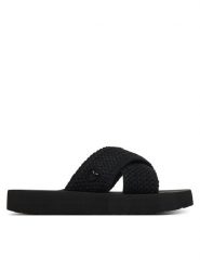 LOVE MOSCHINO Klapki JA28324G0OJQC000 Czarny. Czarne klapki Love Moschino, bez wzorów, z materiału, bez obcasa, bez zapięcia. Za 659.99 zł.