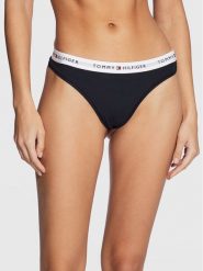 Tommy Hilfiger Stringi UW0UW03835 Granatowy. Niebieskie stringi Tommy Hilfiger, bez wzorów, z bawełny. Za 49.99 zł.