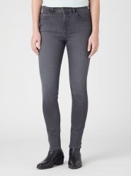 Wrangler Dżinsy "Ashes" - Skinny fit - w kolorze szarym rozmiar: W28/L30. Szare jeansy Wrangler, l, z aplikacjami, z bawełny, klasyczne, z podwyższonym stanem. Za 163.26 zł.