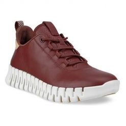 Buty do biegania damskie Ecco Sneaker Gruuv Lea. Czerwone buty do biegania ECCO, bez wzorów, z materiału, bez zapięcia, do biegania. Za 776.00 zł.