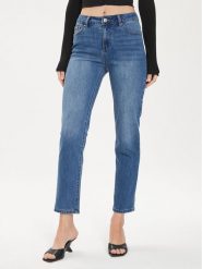 Morgan Jeansy 241-PSILVY Niebieski Straight Fit. Niebieskie jeansy Morgan, bez wzorów, z bawełny. Za 149.99 zł.