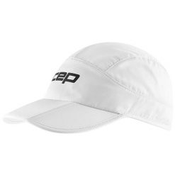 Sportowa czapka z daszkiem do biegania unisex lekka regulowana CORE Run CEP. Białe czapki z daszkiem CEP, bez wzorów, sportowe. Za 84.00 zł.