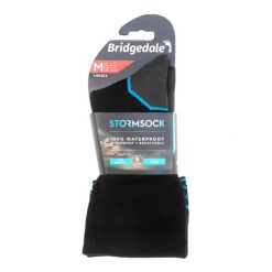 Skarpety wodoodporne Bridgedale StormSock Mid Knee - black/blue 36-39. Czarne skarpetki Bridgedale, bez wzorów. Za 202.81 zł.