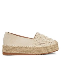 Espadryle DeeZee. Brązowe espadryle DeeZee, bez wzorów, bez obcasa. Za 139.99 zł.
