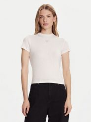 Guess T-Shirt W5BP07 KCGM2 Écru Slim Fit. T-shirty Guess, xs, z aplikacjami, z wiskozy, bez kołnierzyka, bez ramiączek. Za 89.99 zł.