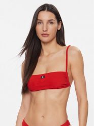 Calvin Klein Swimwear Góra od bikini KW0KW02467 Czerwony. Czerwone bikini Calvin Klein Swimwear, bez wzorów, z syntetyku. Za 149.99 zł.
