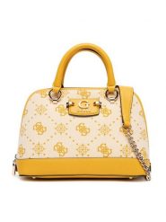 Guess Torebka Neda HWCP96 54050 Beżowy. Brązowe torebki klasyczne Guess, z aplikacjami, z materiału, bez dodatków. Za 329.99 zł.