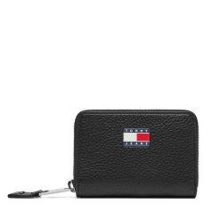 Mały Portfel Damski Tommy Jeans. Czarne portfele Tommy Jeans, bez wzorów, z jeansu. Za 239.99 zł.