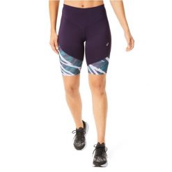 Spodenki sportowe damskie ASICS Wild Camo Sprinter Short. Fioletowe szorty sportowe ASICS, bez wzorów, z elastanu, do biegania. Za 228.45 zł.
