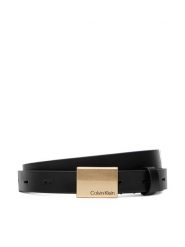 Calvin Klein Pasek Titlecase Plaque Belt 20Mm LV04F7089G Czarny. Czarne paski Calvin Klein, bez wzorów, ze skóry. Za 249.99 zł.