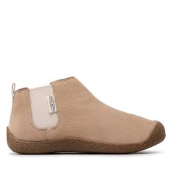 Sztyblety Keen. Brązowe botki Keen, bez wzorów, bez obcasa, na płaskiej podeszwie, bez zapięcia. Za 289.99 zł.
