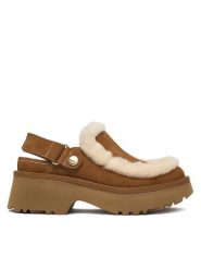 Ugg Klapki W Esmee Clog 1173331 Brązowy. Brązowe klapki UGG, bez wzorów, ze skóry, bez obcasa, bez zapięcia. Za 759.99 zł.