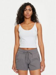 The North Face Top NF0A55AQ Niebieski Cropped Fit. Niebieskie topy The North Face, xl, bez wzorów, z bawełny, bez kołnierzyka, bez ramiączek. Za 129.99 zł.