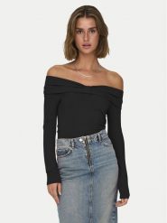ONLY Bluzka Fayola 15339435 Czarny Slim Fit. Czarne bluzki ONLY, l, bez wzorów, z wiskozy, bez kołnierzyka, bez ramiączek. Za 49.99 zł.