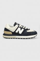 New Balance sneakersy U574LGRN kolor granatowy. Niebieskie buty sportowe lifestyle New Balance, bez wzorów, z gumy, sportowe, z okrągłym noskiem, bez zapięcia. W wyprzedaży za 449.99 zł.